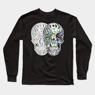 Abstract flower Skull (art1) Long Sleeve T-Shirt